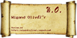 Wigand Olivér névjegykártya
